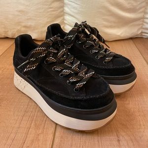 Black UGG Marin Lace platform sneakers, size 7